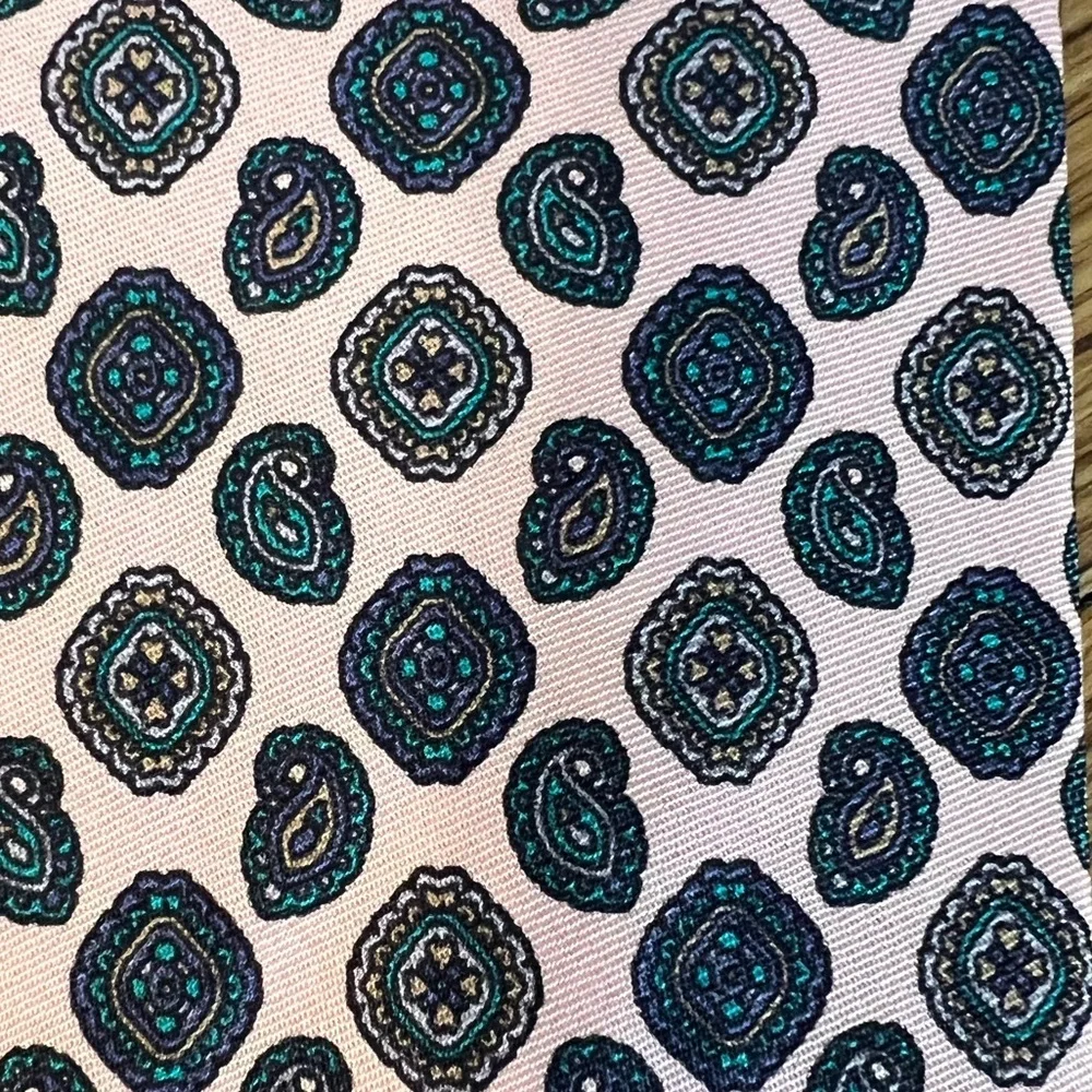Nordstrom Pink and Dark Blue Geometric Tie
